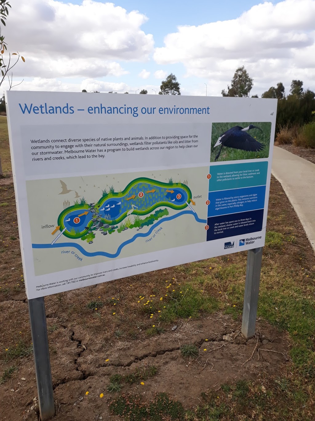 Wetlands information sign | park | 250I Linsell Blvd, Clyde North VIC 3978, Australia