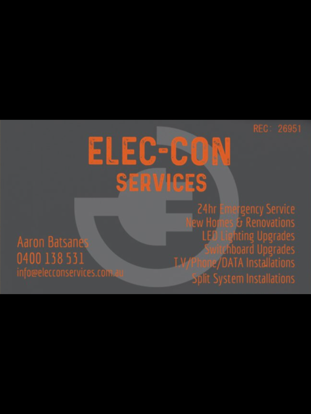 Elec-Con Services PTY LTD | electrician | 6 Milan St, Wantirna VIC 3152, Australia | 0400138531 OR +61 400 138 531