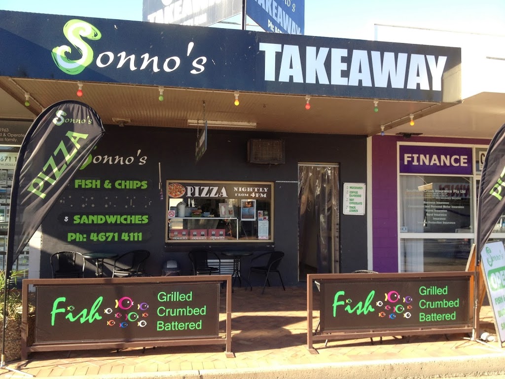Sonnos Takeaway | meal takeaway | 57 Marshall St, Goondiwindi QLD 4390, Australia | 0746714111 OR +61 7 4671 4111