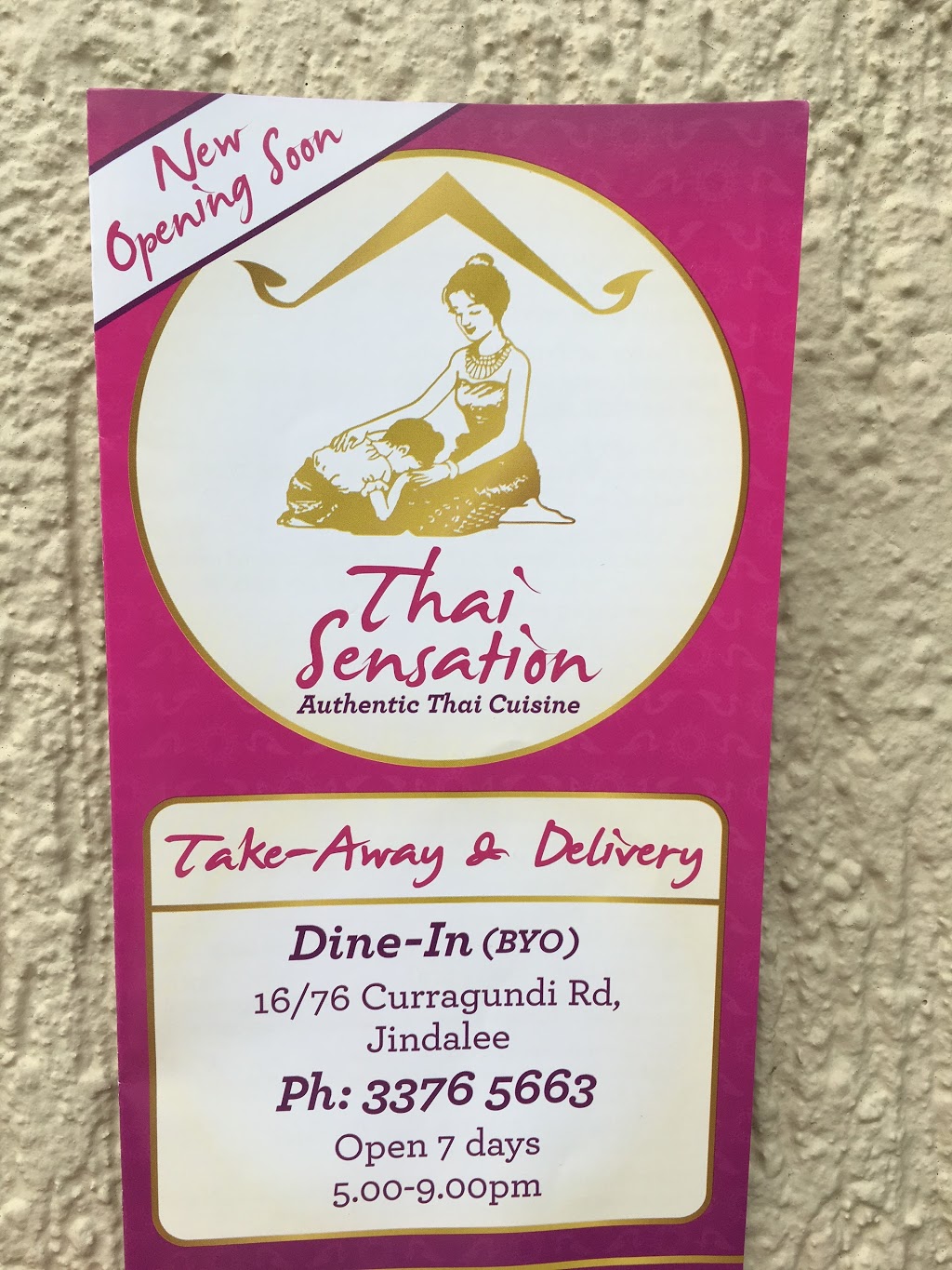 Thai Sensation | restaurant | 16/76 Curragundi Rd, Jindalee QLD 4074, Australia | 0733765663 OR +61 7 3376 5663