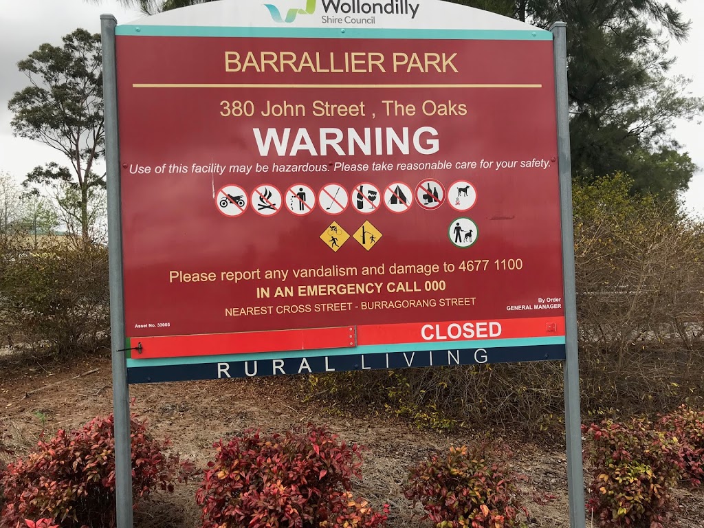 Barrallier Park | park | The Oaks NSW 2570, Australia | 0246771100 OR +61 2 4677 1100
