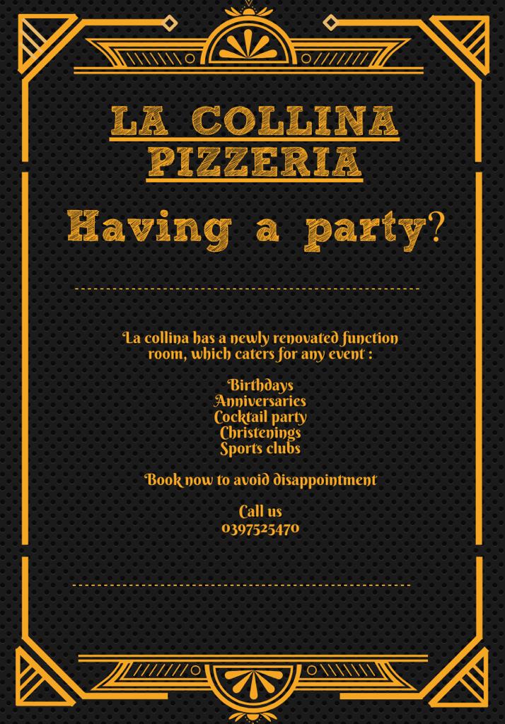 La Collina Pizzeria | restaurant | 1640 Burwood Hwy, Belgrave VIC 3160, Australia | 0397543087 OR +61 3 9754 3087