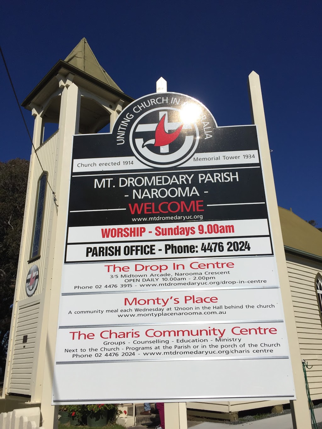 Mt. Dromedary’s Uniting Church, Narooma | church | 134 Wagonga St, Narooma NSW 2546, Australia | 0244762024 OR +61 2 4476 2024