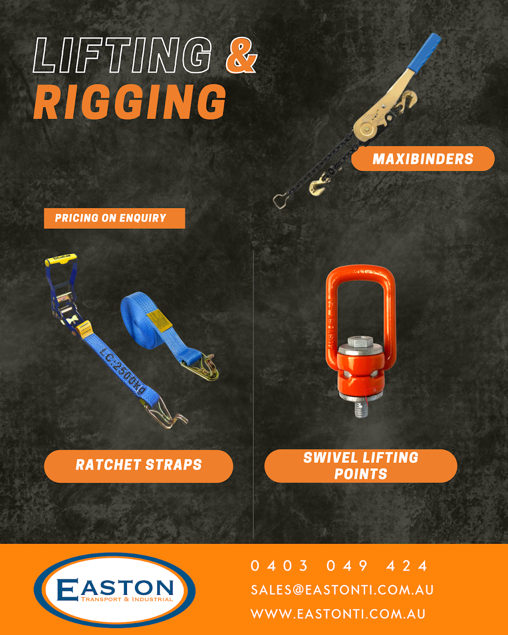 Easton Transport & Industrial | Unit 4/62 Spitfire Pl, Rutherford NSW 2320, Australia | Phone: 0403 049 424