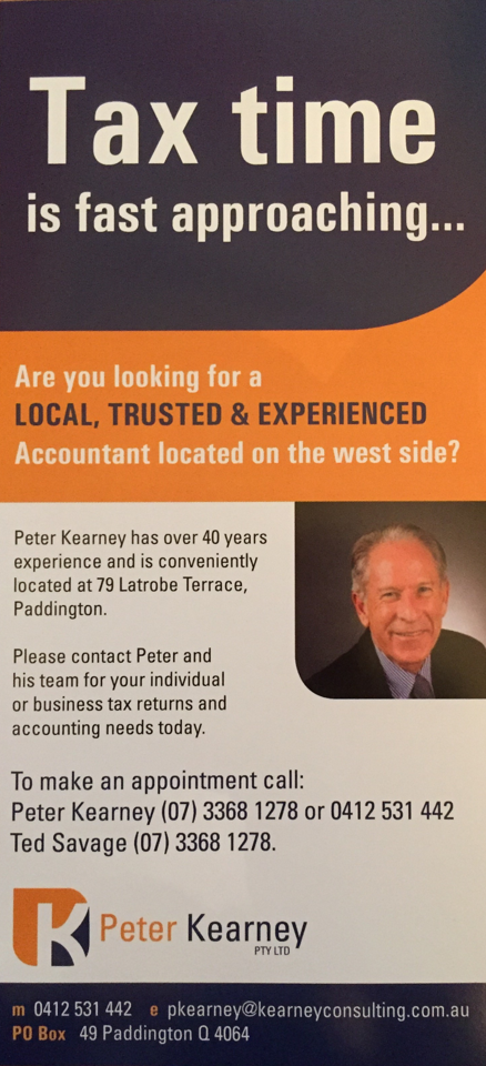 Peter Kearney Pty Ltd | accounting | 79 Latrobe Terrace, Paddington QLD 4064, Australia | 0412531442 OR +61 412 531 442