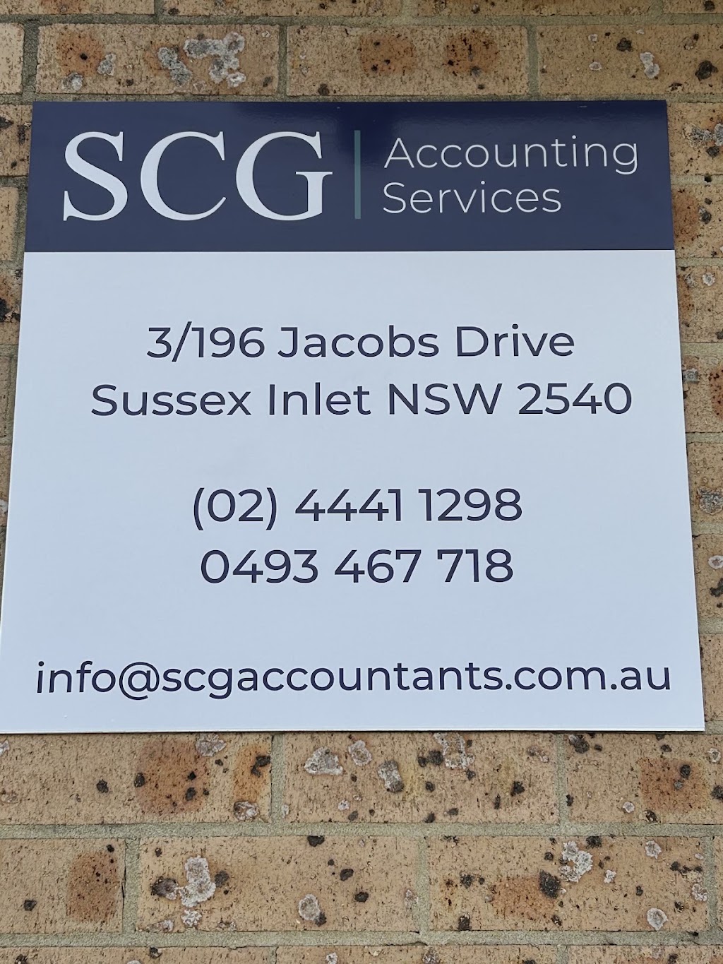 SCG Accounting Services Pty Ltd | Unit 3/196 Jacobs Dr, Sussex Inlet NSW 2540, Australia | Phone: (02) 4441 1298