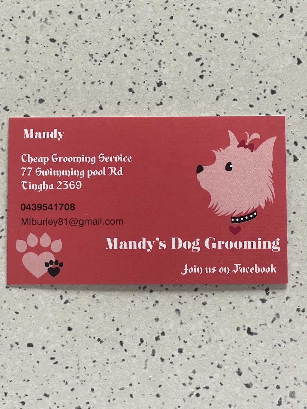 Mandys Dog Grooming service |  | 77 Swimming Pool Rd, Tingha NSW 2369, Australia | 0439541708 OR +61 439 541 708