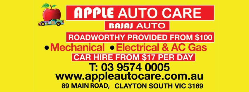 Apple Auto Care | car repair | 89 Main Rd, Clayton South VIC 3169, Australia | 0395740005 OR +61 3 9574 0005