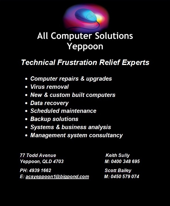 All Computer Solutions Yeppoon wn | 3 Greer St, Meikleville Hill QLD 4703, Australia | Phone: 0450 579 074