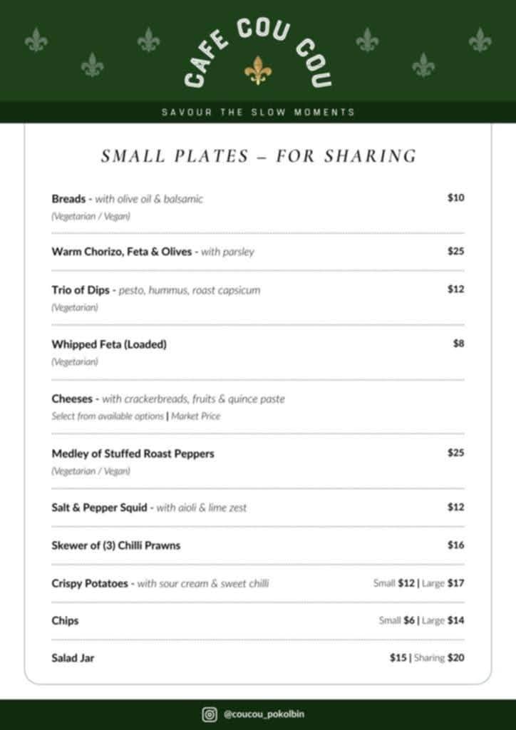 Cafe Cou Cou | 989 Hermitage Rd, Pokolbin NSW 2320, Australia | Phone: 0418 884 148