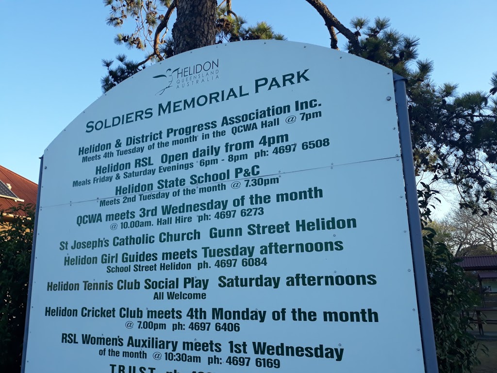 Soldiers Memorial Park | park | Helidon QLD 4344, Australia