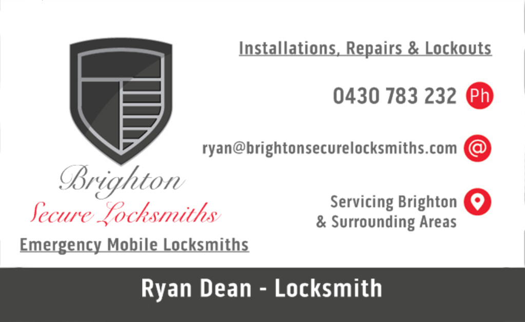 Brighton Secure Locksmiths | 5/191 McKinnon Rd, McKinnon VIC 3204, Australia | Phone: 0430 783 232