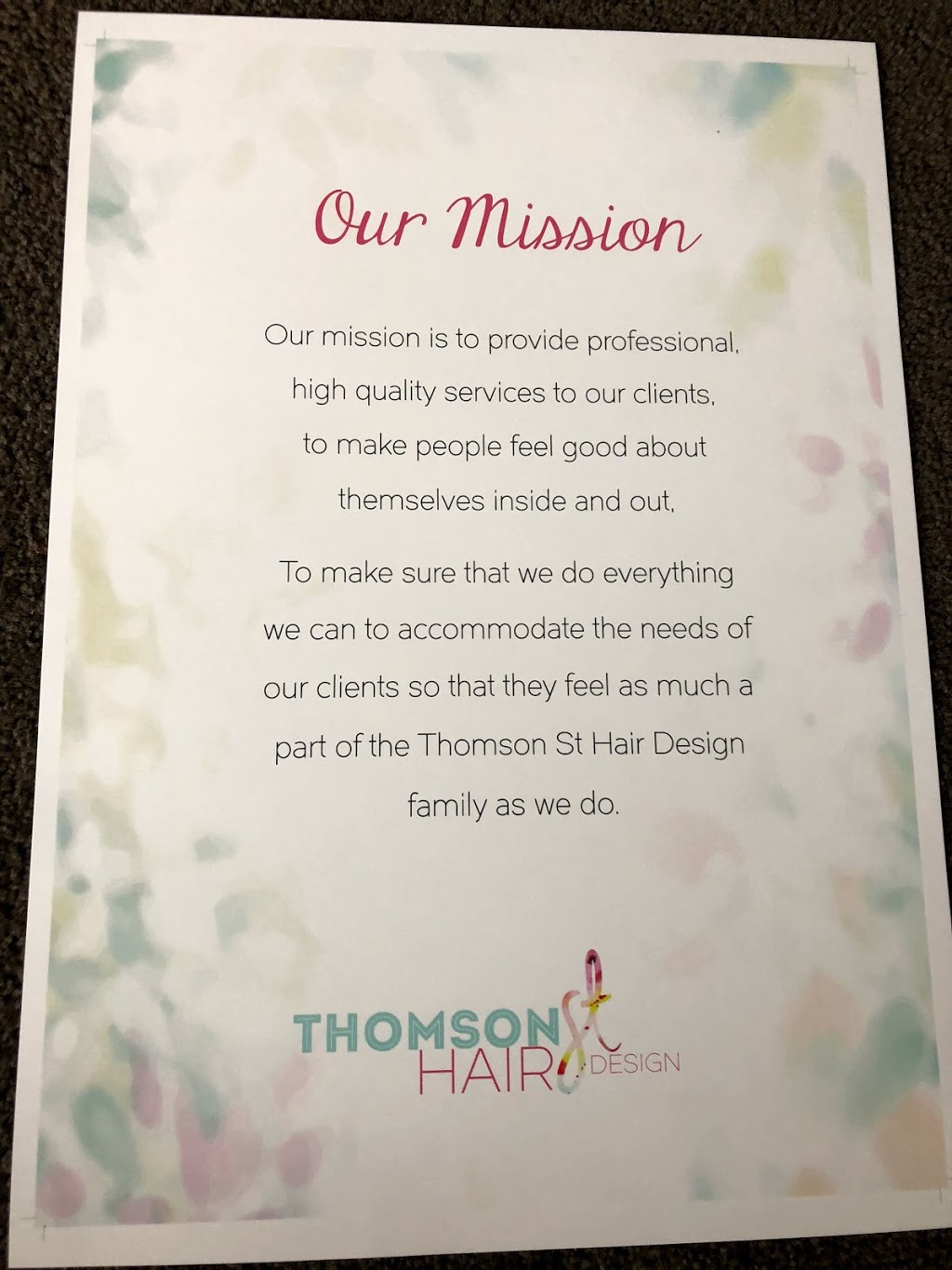 Thomson Street Hair Design (44 Thomson St) Opening Hours