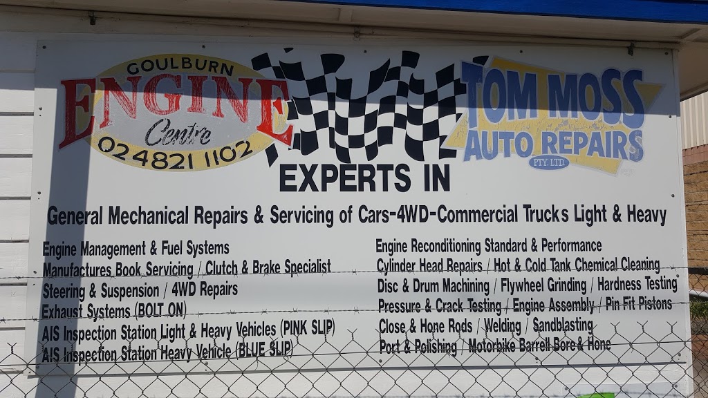 Tom Moss Auto Repairs PTY LTD | car repair | 3 Wayo St, Goulburn NSW 2580, Australia | 0248211102 OR +61 2 4821 1102