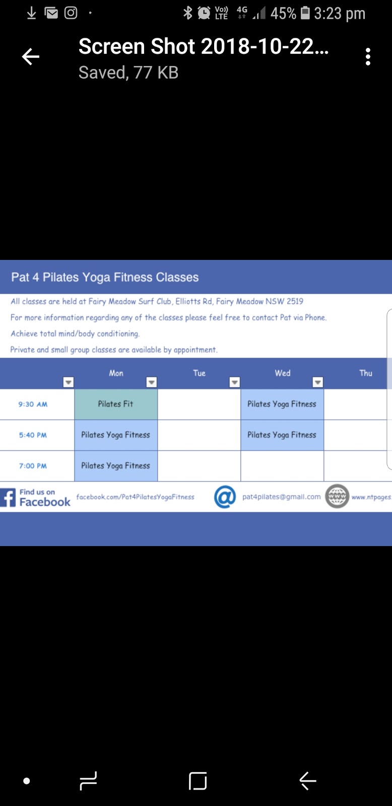 Pat 4 Pilates Yoga Fitness | gym | Surf Club, Elliotts Rd, Fairy Meadow NSW 2519, Australia | 0421482770 OR +61 421 482 770