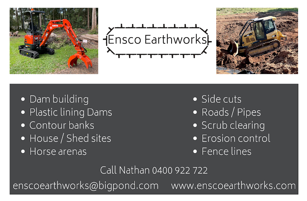 Ensco Earthworks | 84 Woodhaven Way, Cooroibah QLD 4565, Australia | Phone: 0400 922 722
