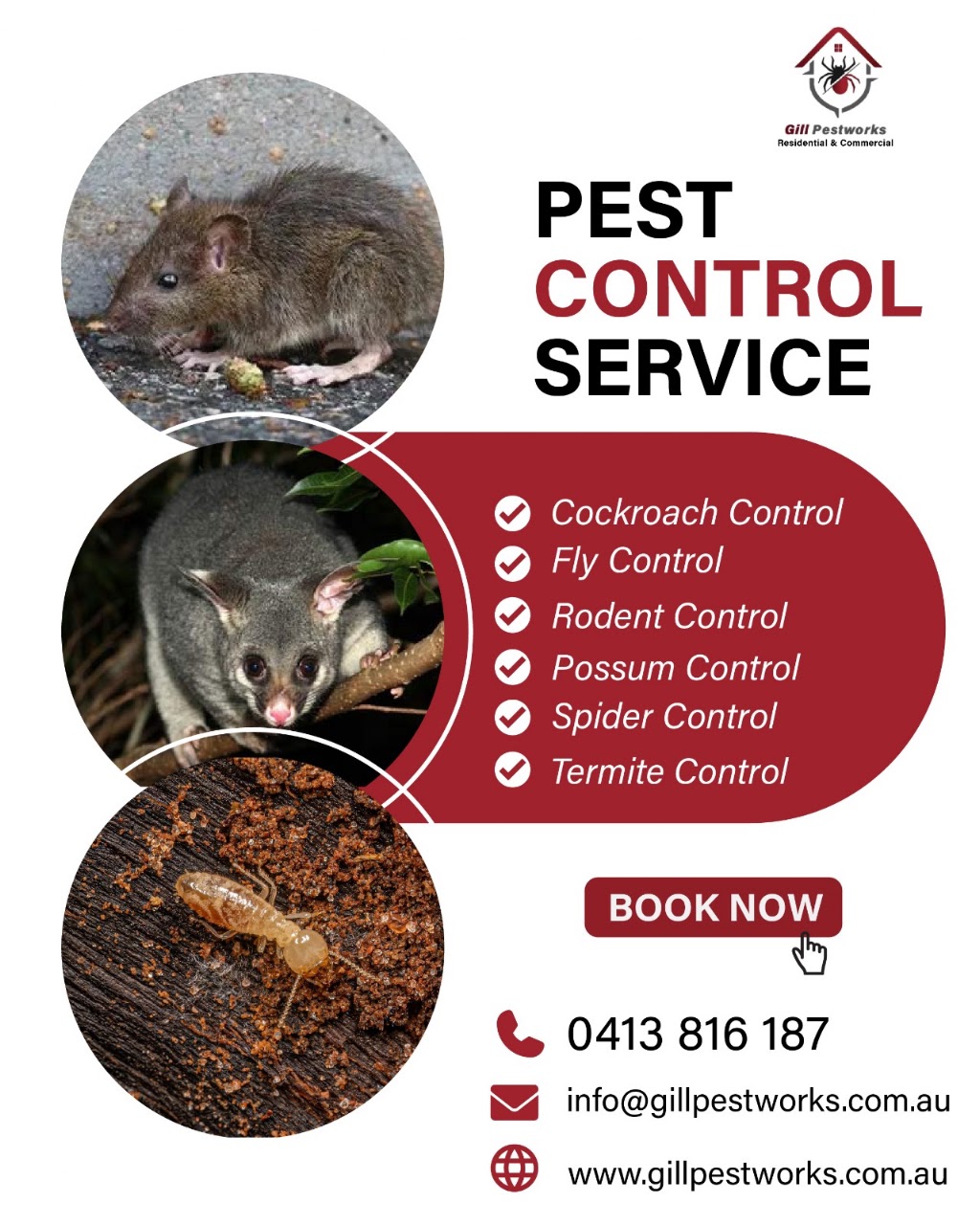 Gill pestworks | Kaduna Dr, Officer South VIC 3809, Australia | Phone: 0452 176 187