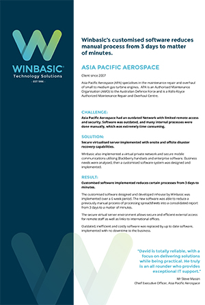 Winbasic Technology Solutions | Unit 2/14 Ashtan Pl, Banyo QLD 4014, Australia | Phone: (07) 3385 0888