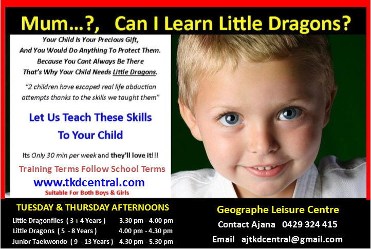 Little Dragons Self Defence for kids | Geographe Leisure Centre, 1 Recreation Ln, Busselton WA 6280, Australia | Phone: 0407 470 964