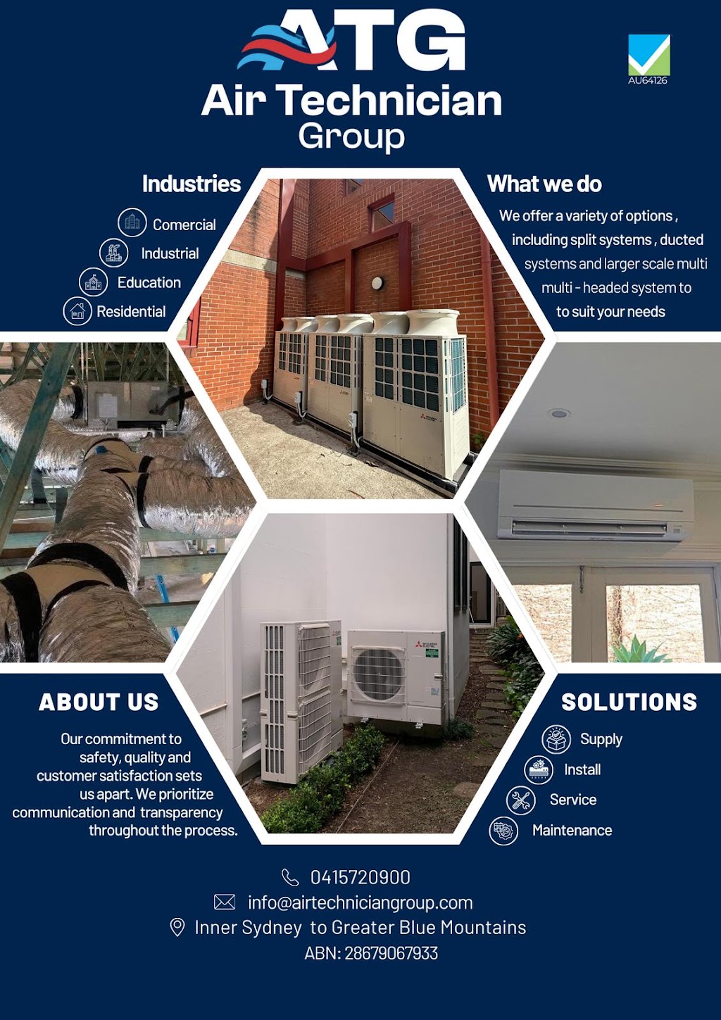 Air Technician Group Pty Ltd | Heather Glen Rd, Yellow Rock NSW 2777, Australia | Phone: 0415 720 900