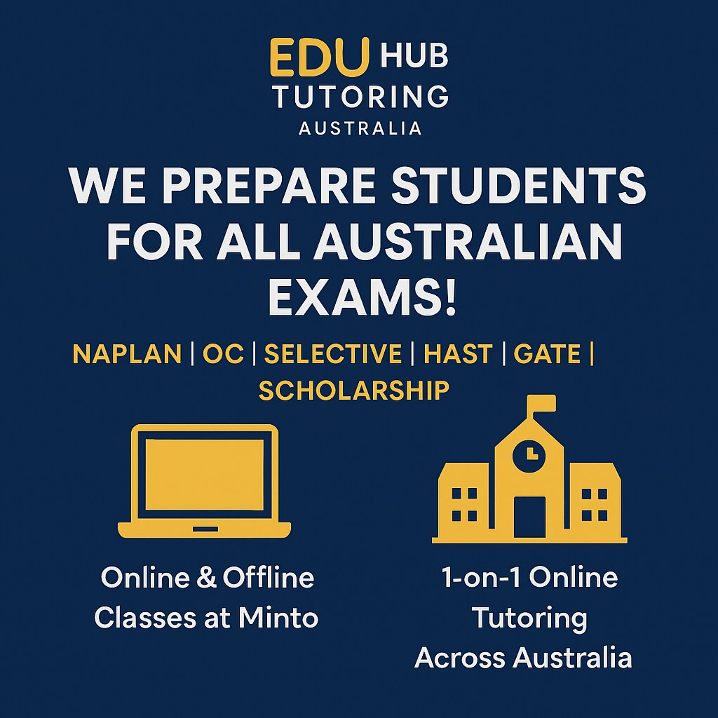 Edu Hub Tutoring | 26 Nelson St, Minto NSW 2566, Australia | Phone: 0420 897 768