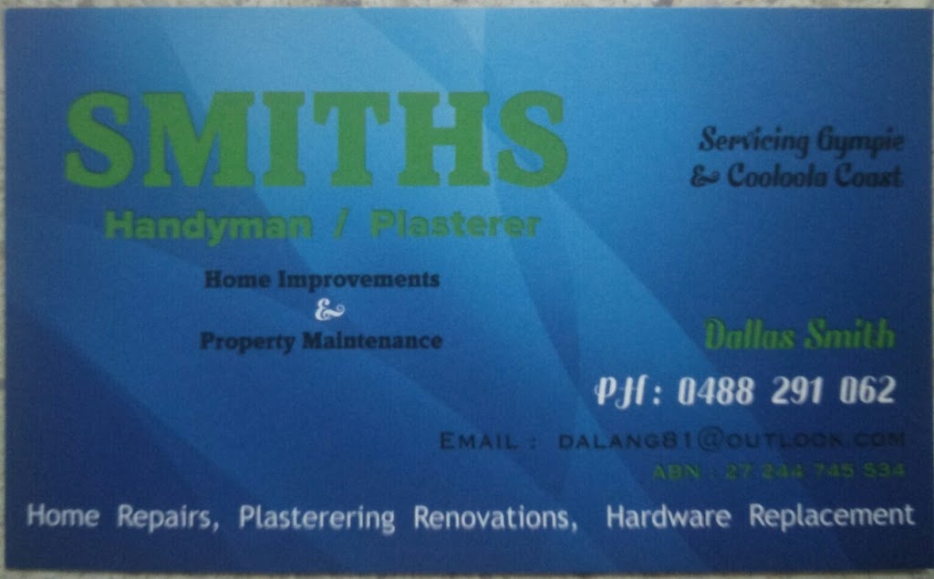 Smiths Handyman / Plasterer | general contractor | Grammar Cl, Gympie QLD 4570, Australia | 0488291062 OR +61 488 291 062